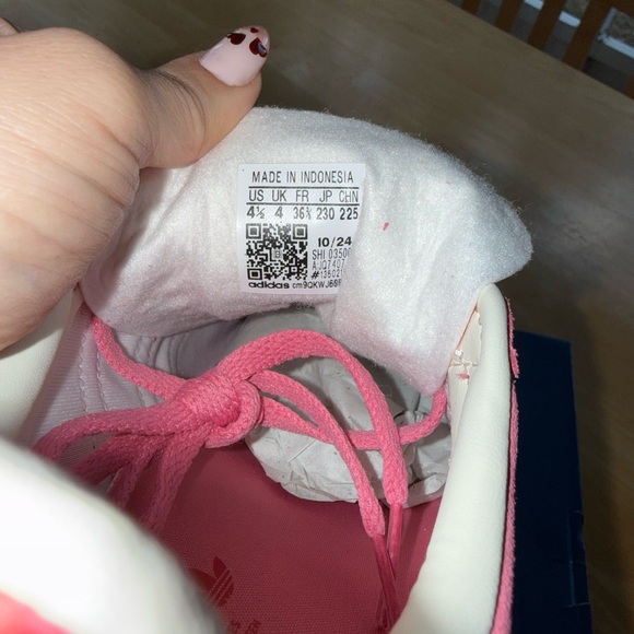 adidas Gazelle Bold Pink Platform Sneakers Size 4.5y 6w - Picture 7 of 8